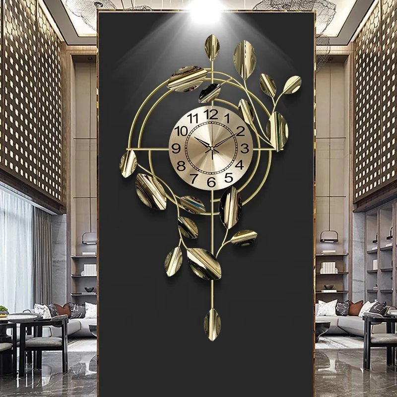 Nordic Light Luxury Art Decoration Titanium Clock Creative Meteor Wall Clock Silent Bedroom Clock Wall Decoration