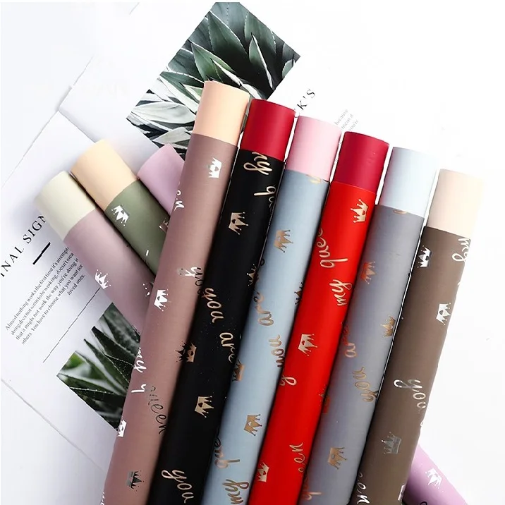 custom metallic floral tissue packing metallic luxury non woven waterproof flowers wrapping paper packaging for bouquets