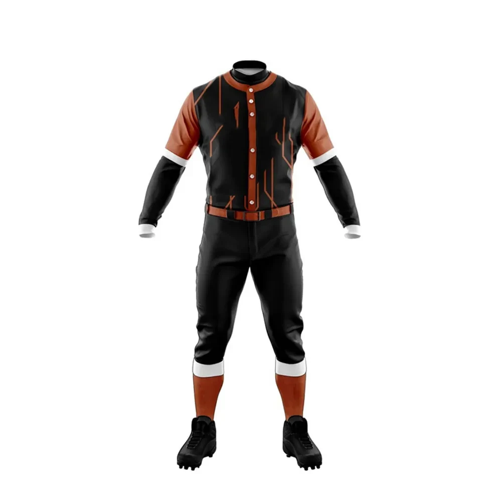 Professional produce breathable and two button baseball jersey wholesale baseball uniform 100% polyester baseball jersey