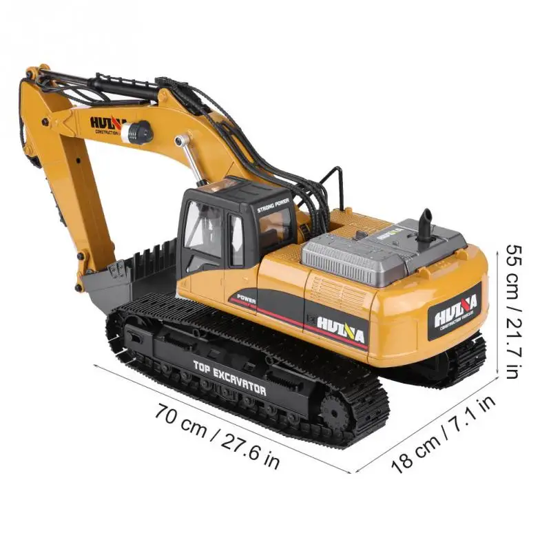 Масштаб 1/14 23 канала 2 4 ГГц полностью металлический экскаватор Huina 1580 V4 RC игрушечный грузовик изысканная Подарочная коробка упаковка для детей более 15