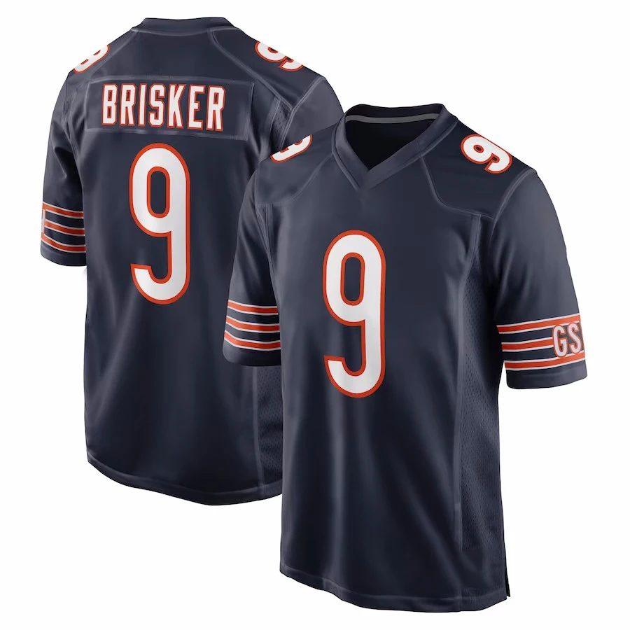 Оригинальная 1:1 Американская Футбольная майка мужская Chicago Bears D.J. Moore NK темно-синяя командная цветная игра Регби Джерси регби одежда на