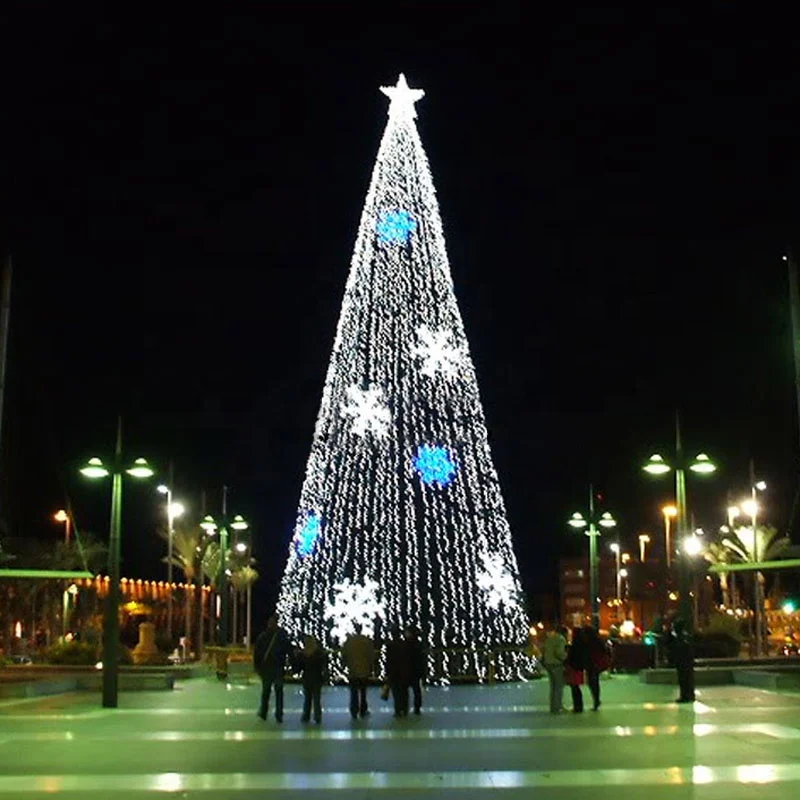 Led Large Christmas Ball Tree Motif Light String Fairy Lights For Shop Mall Christmas Decoration