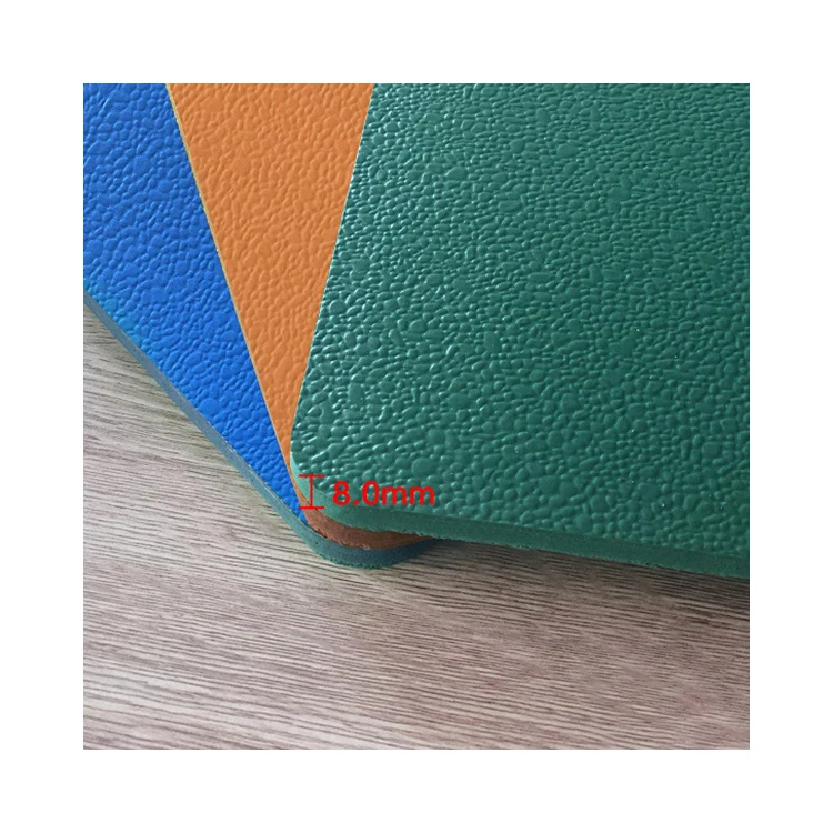 Professional Manufacturer Printed New Upgraded Badminton Court Pvc Sports Flooring Shock Absorption Sport Gym Rubber Mat Floor