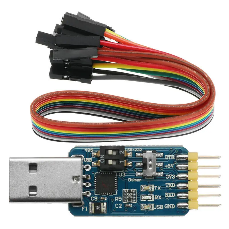 6 в 1 многофункциональный преобразователь CP2102 USB TTL 485 232 3 В/5 В совместим с