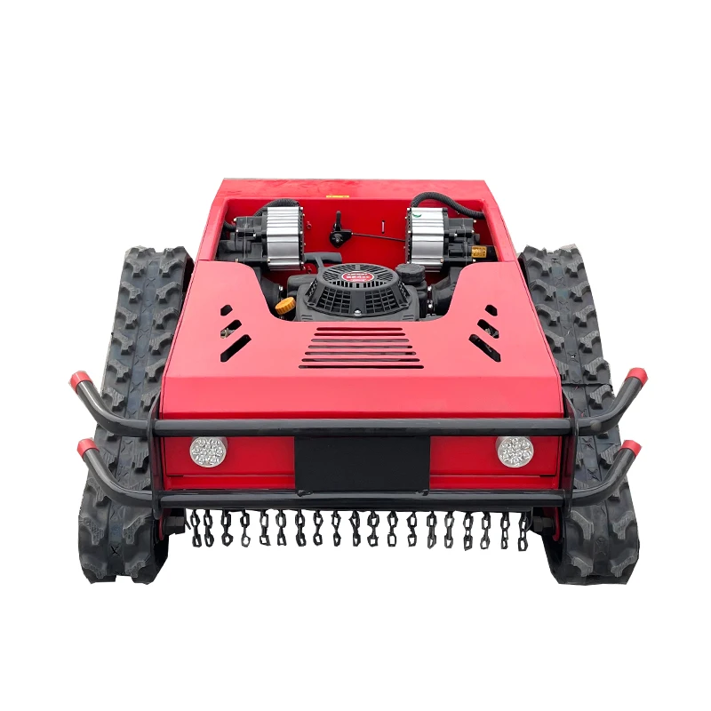 CE Approved All Terrain Grass Cutting Machine Agriculture Rubber Tracks Remote Control Robot Lawn Mower