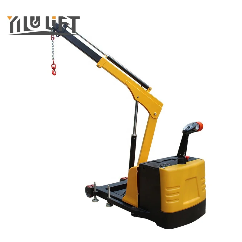 Electric Mobile 300KG 600KG Battery Powered Hydraulic Boom Telescopic Mini Electric Crane
