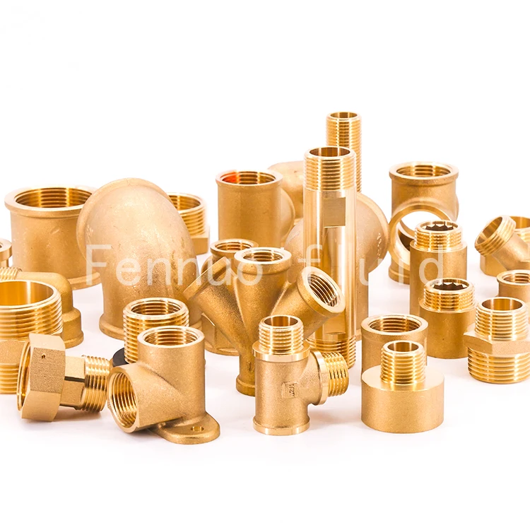 OEM 3 Way Tee Plumbing Fitting Sanitary Water Forged Brass Plumbing Threaded Pipe Fittings For Pump Valve