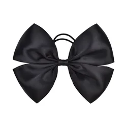 E-Magic Manufacturer Red hair bow for girls 196 Colors Polyester hair bow wholesale Big size hairbow with elastic rubber band