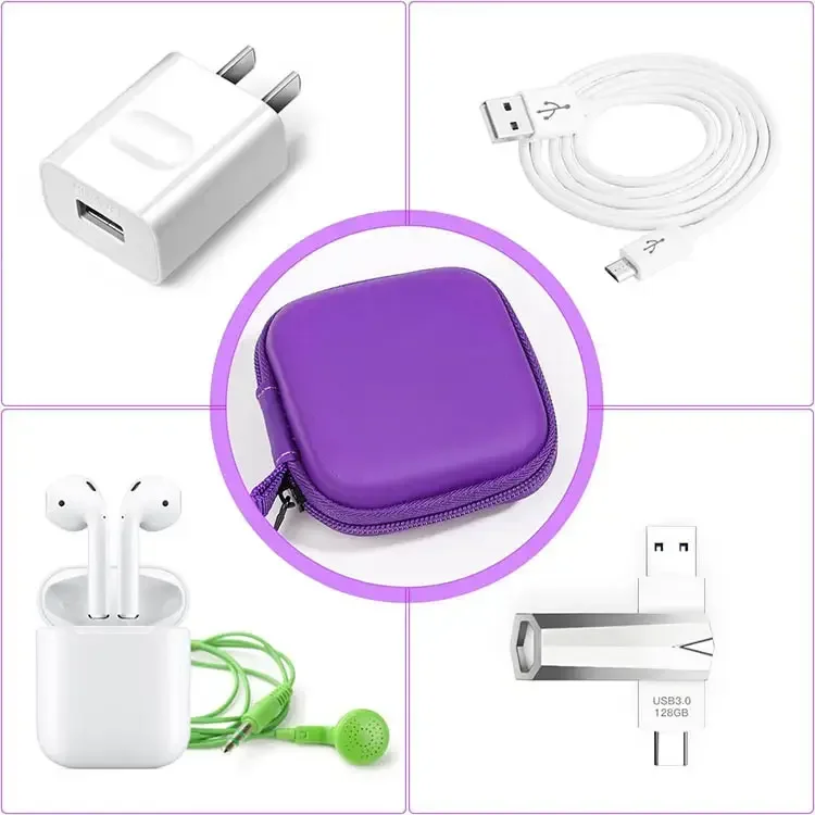 EVA Earbud Case EVA Square Earphone Headphone Case EVA Mini Earbud Case Pouch