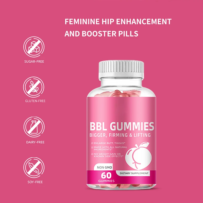 Factory Hot Sale BBL gummies Supplement Herbal Hip Enhancing butt Gummies Enlargement Gummy Big Ass For Women