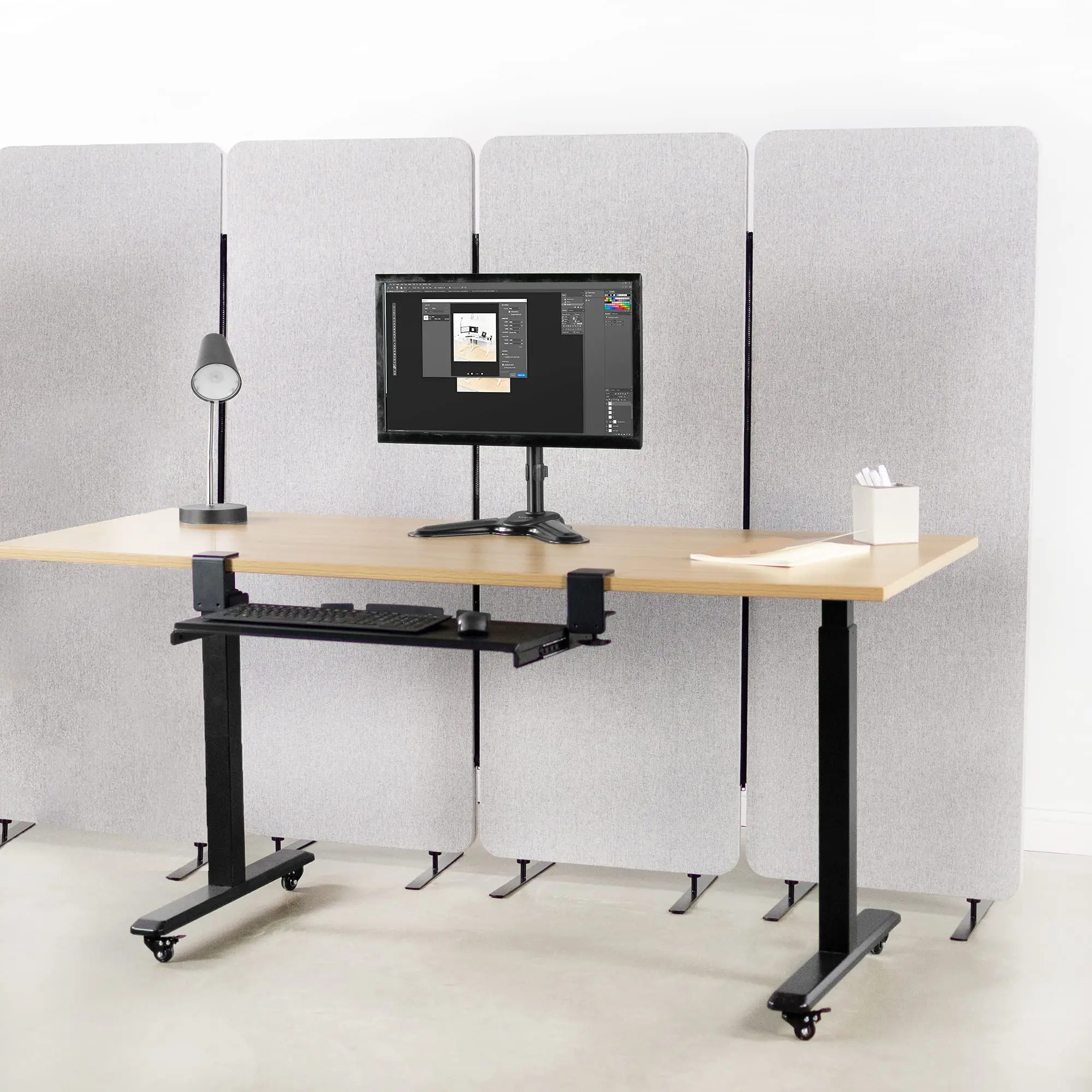 100% Polyester Fiber DIY Office Desk Divider Acoustic Partition Panels free standing  sound absorbing acoustic felt panel