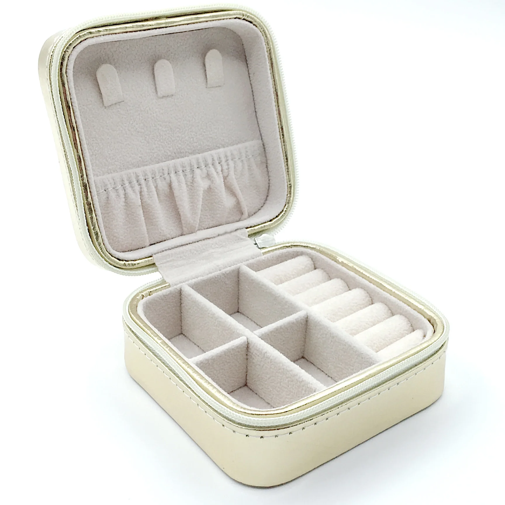 
PU leather Small Jewelry Box Organizer Display Storage Case for Rings Earrings Necklace, Gifts for Girls Women 