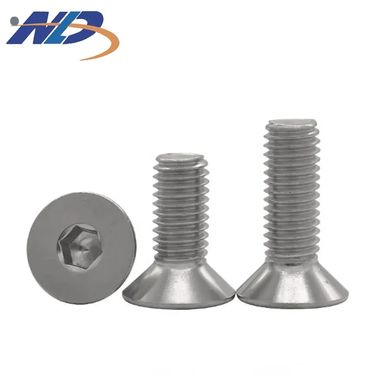 NLD Manufacturers 201304 Stainless Steel Din7991 Hex Socket Flat Head Cap Screw  Flat Head Hexagon Bolts