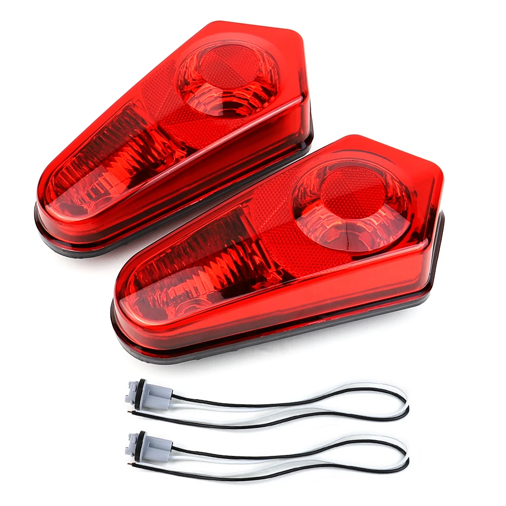Set UTV Red Rear Tail Light With Sockets For Sportsman 500 550 800 1000 RZR 570 Car Accessories