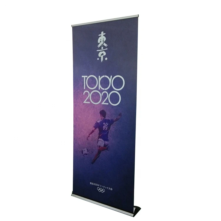 Outdoor indoor Factory Price Bargain Customized Design Display Stand Rack Roll Pull up Banner with Business info Poster