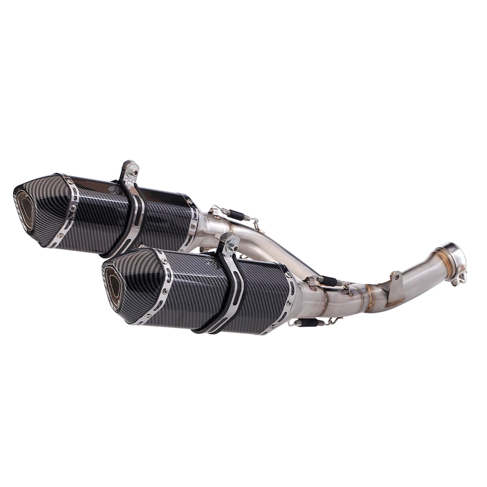 Motorcycle Modified Exhaust Pipe for Honda CRF 450R CRF 450RX Stainless Steel Double Hole Exhaust  Muffler 2015-2020