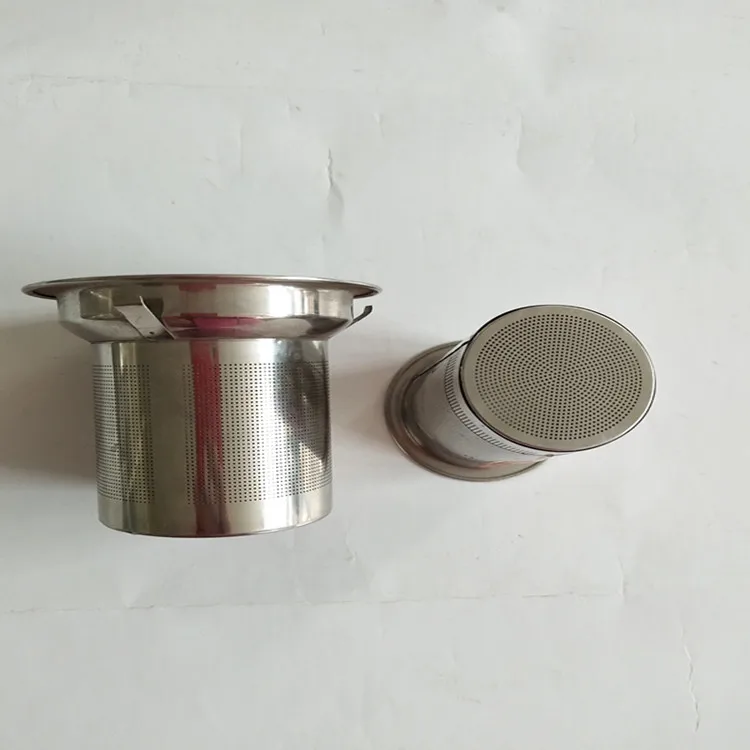 Custom Kitchen Utensils Tea Filter Stainless Steel Reusable Loose Leaf Tea Infuser Strainer Portable Plastic Copper Cup Mug