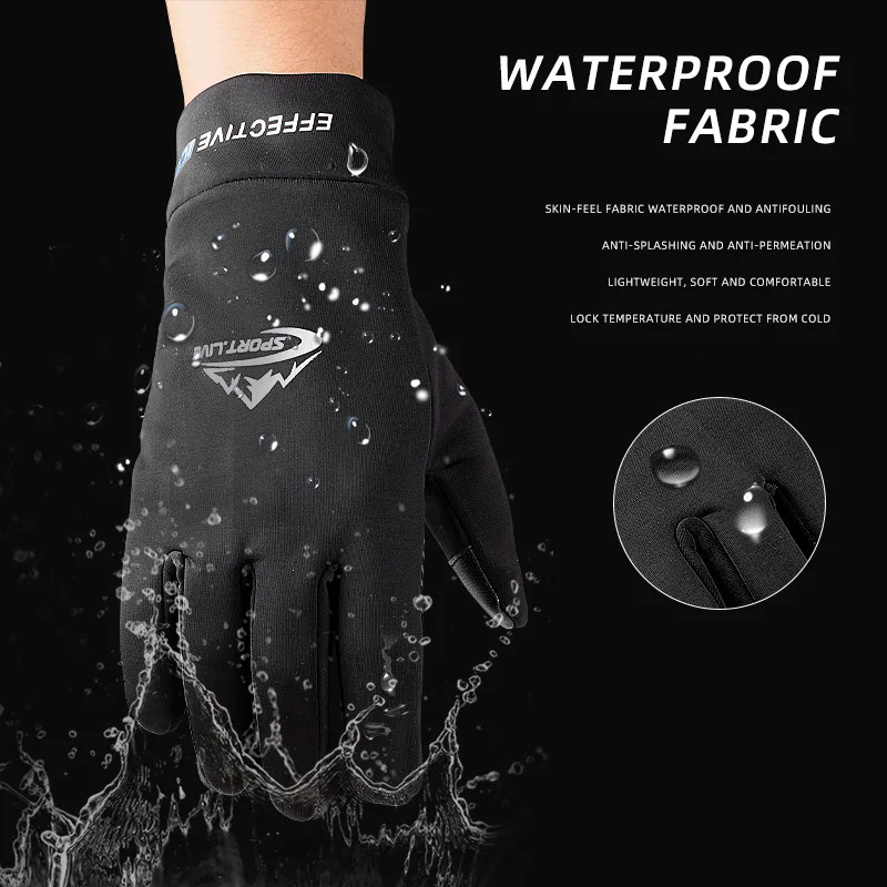 Touch screen sports non-slip gloves autumn and winter outdoor basketball mountaineering cycling cold-proof warm gloves