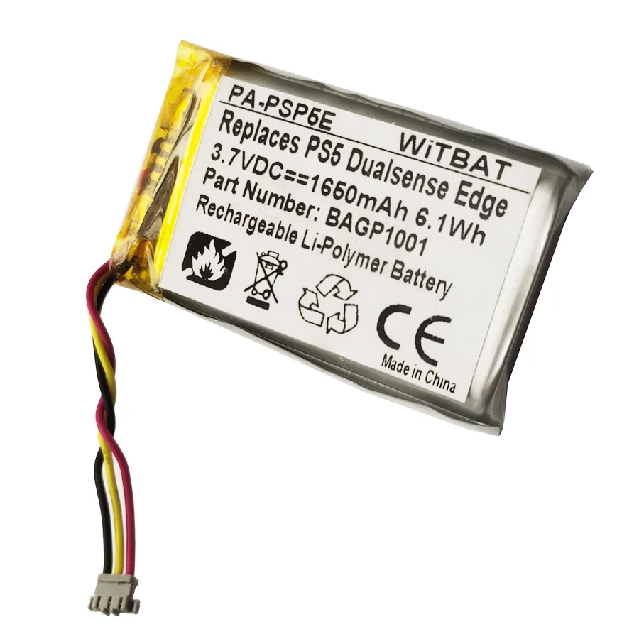 Аккумулятор Lipo BAGP1001 для PS5 DualSense Edge беспроводной консольный аккумулятор