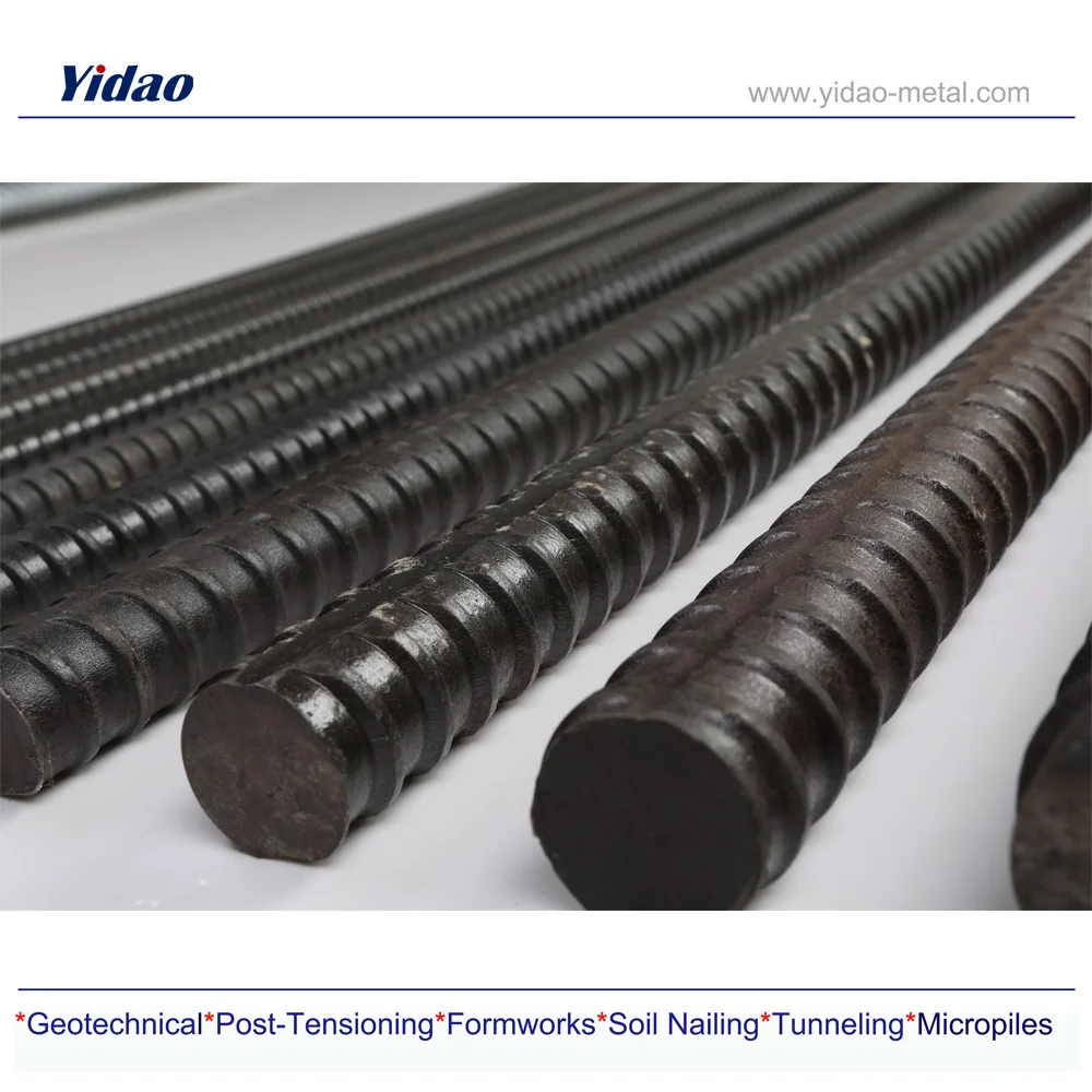 Grade 75 ASTM A615 THREADED BAR ROCK  for mining and tunnling