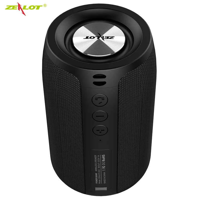Dropshipping Service Zealot S32 TWS Outdoor Wireless Speaker, IPX5 Waterproof Portable Speaker Microphone, TF Card, USB, AUX