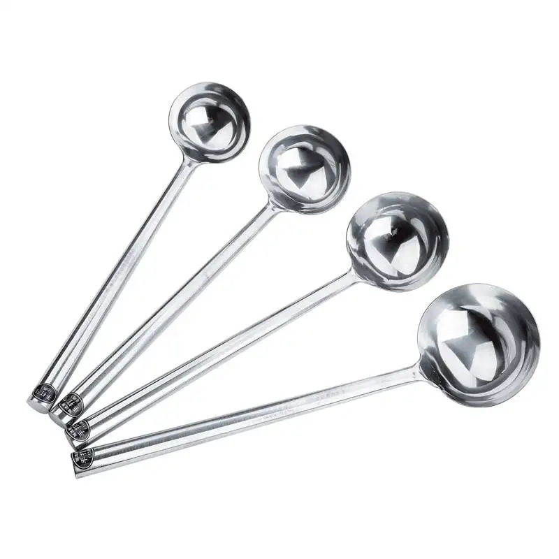 Traditional Asian Cooking Tools Stainless Steel Food Shovel Kitchen Cooking Ladle Steel Handle Wok Ladle