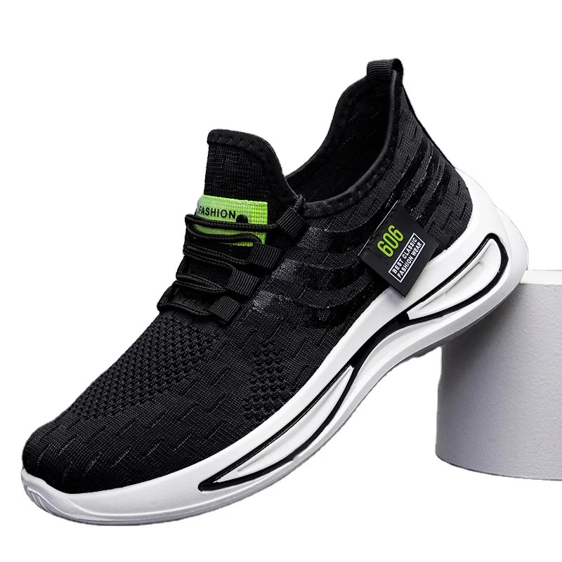 2022 spring new model big size sport black sneakers mens breathable shoes causal