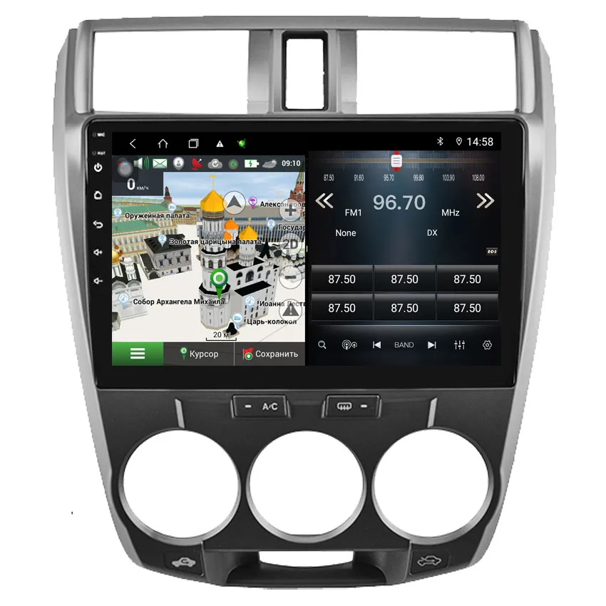 6 + 128G DSP 4G Carplay для Honda City 2008 - 2016 Android авто мультимедийный плеер видео GPS навигация Авторадио Стерео Автомагнитола