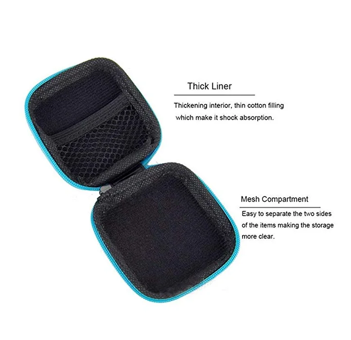 Custom Colorful Fashionable Carrying Storage Protective Travel Waterproof Hard EVA Case for Wire Earphone