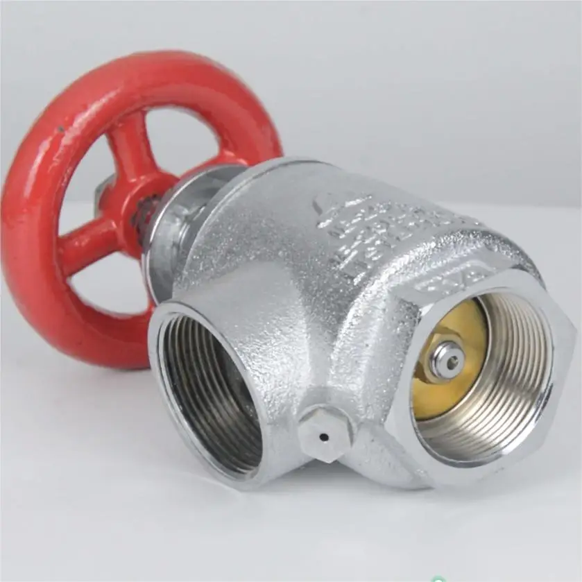 Factory price  FM UL  5 years warranty  brass 1 1/2'  FXF Angle hose Female thread outlet firefighting equipment red painted