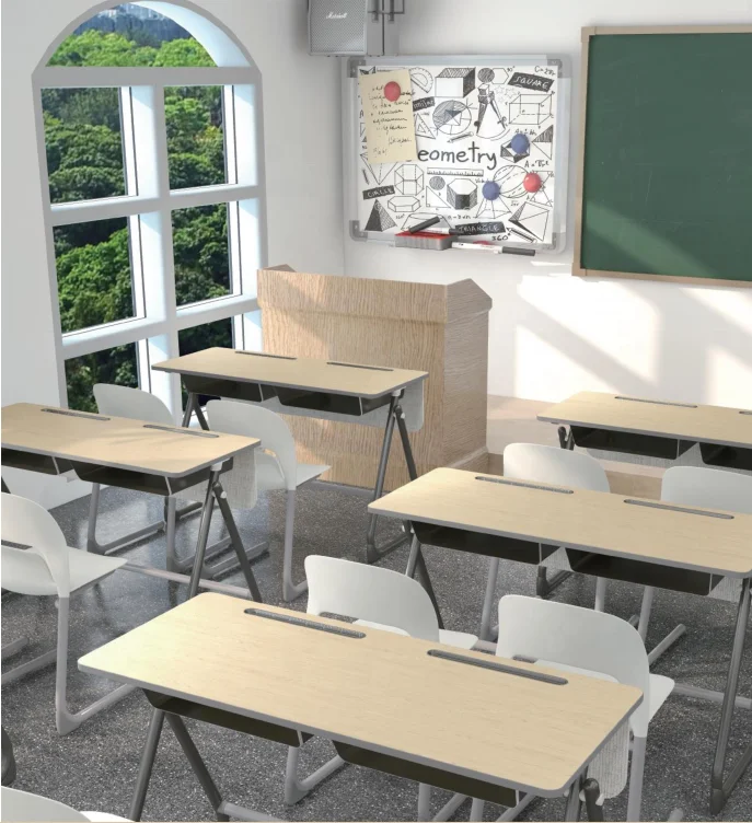new design plastic school furniture table and chair