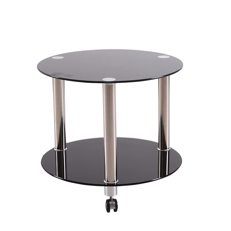 
Popular Design Portable Wheeled Unique Moroccan Glass End Table 