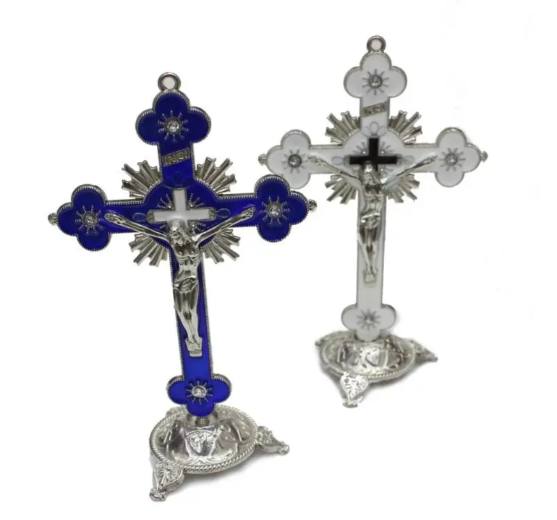 
Plum metal cross Jesus Christ bitter church icon decoration office home religious supplies 
