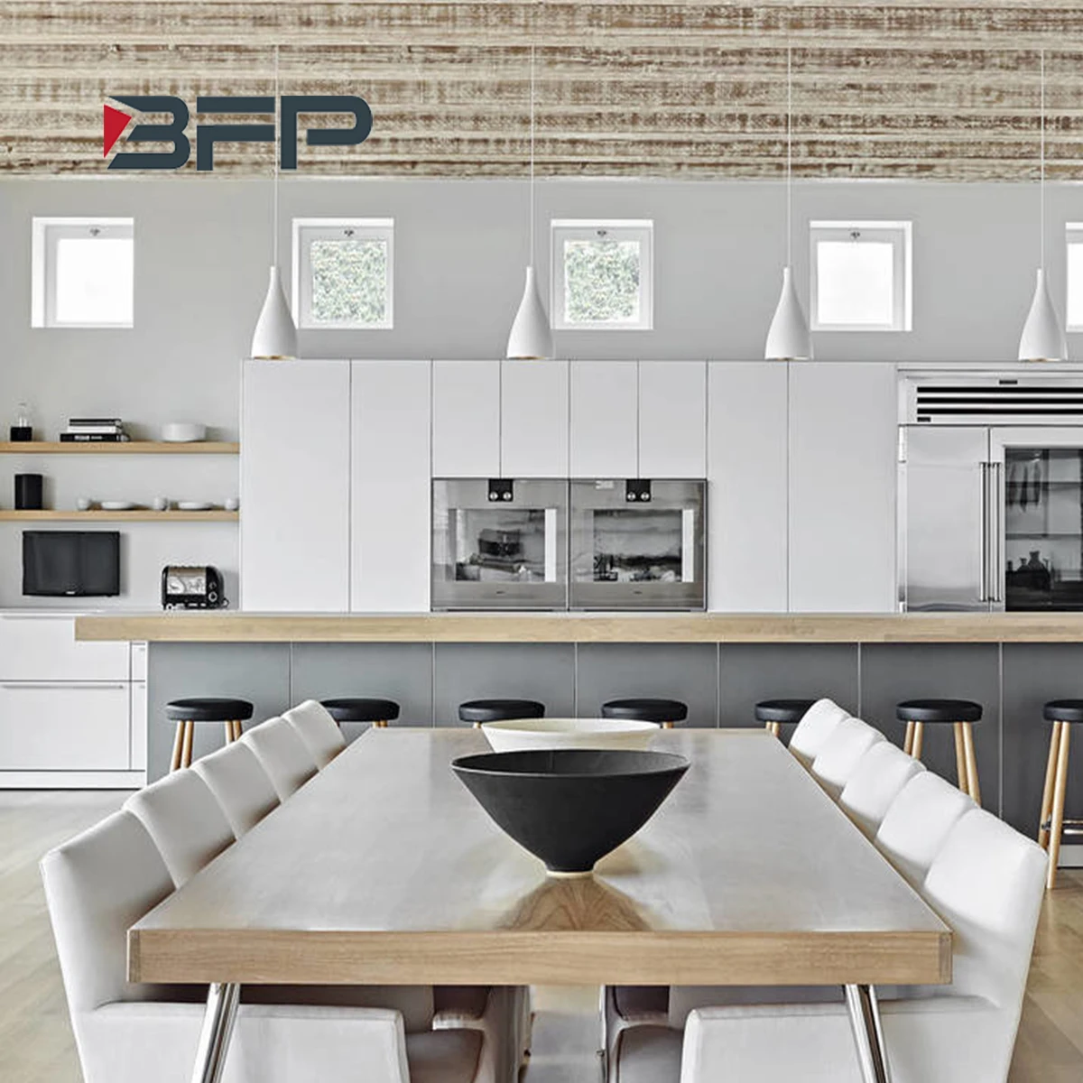 BFP modern optional lacquer customized kitchen cabinets with accessories