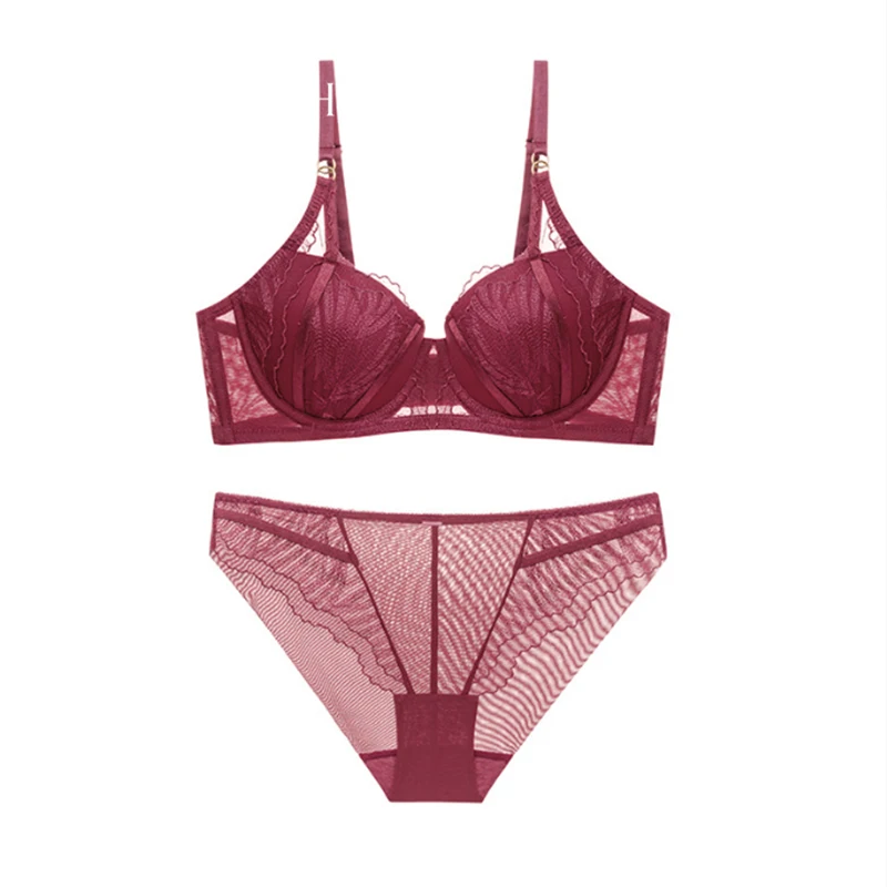 New style sexy lace mature women two piece underwire bra and panty underwear sets