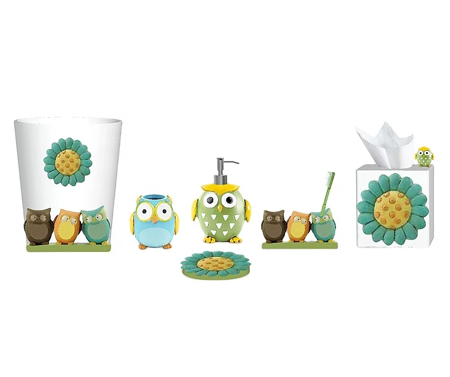 Car shape Painting&Spraying Resin Bathroom Article Accessories Set designers bathroom set