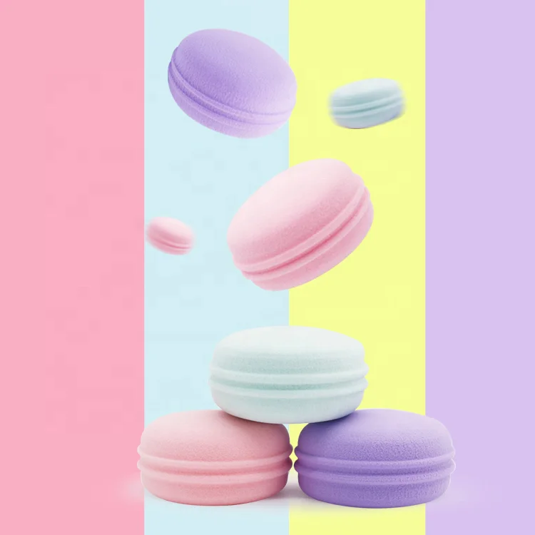 Wholesale Makeup Blender Sponge Sets Macaroon Latex Free Sponge Make Up Blenders