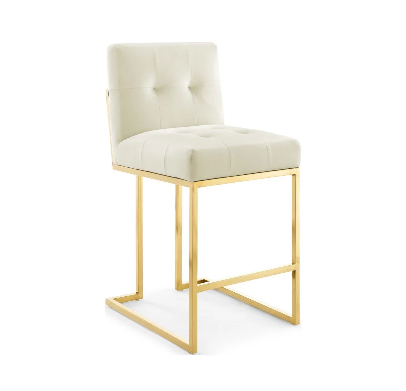  Gold steel frame velvet bar