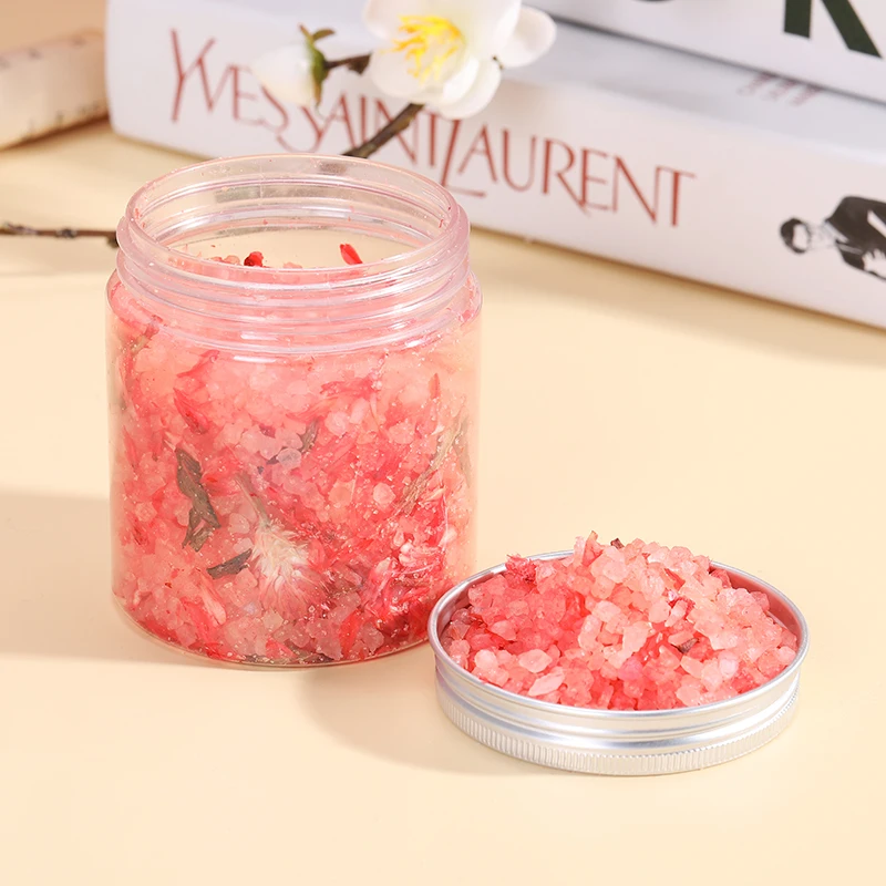 Hot selling custom private label dried flowers muscle relief relaxing natural sea bath crystals salt