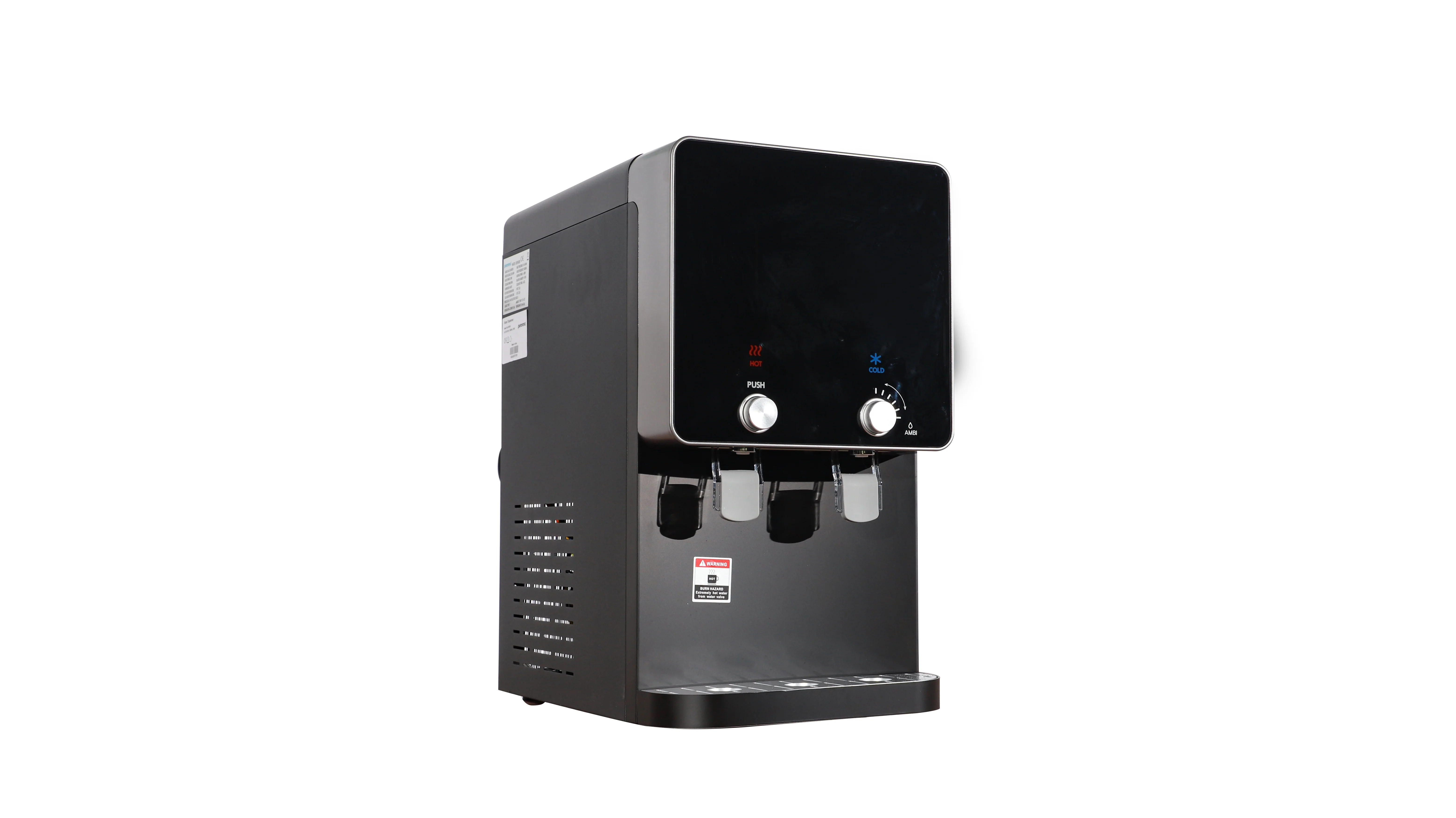Countertop Water Dispenser RO Water Filter Reverse Osmosis System with Compressor Cooling Hot Cold Normal Knob Control