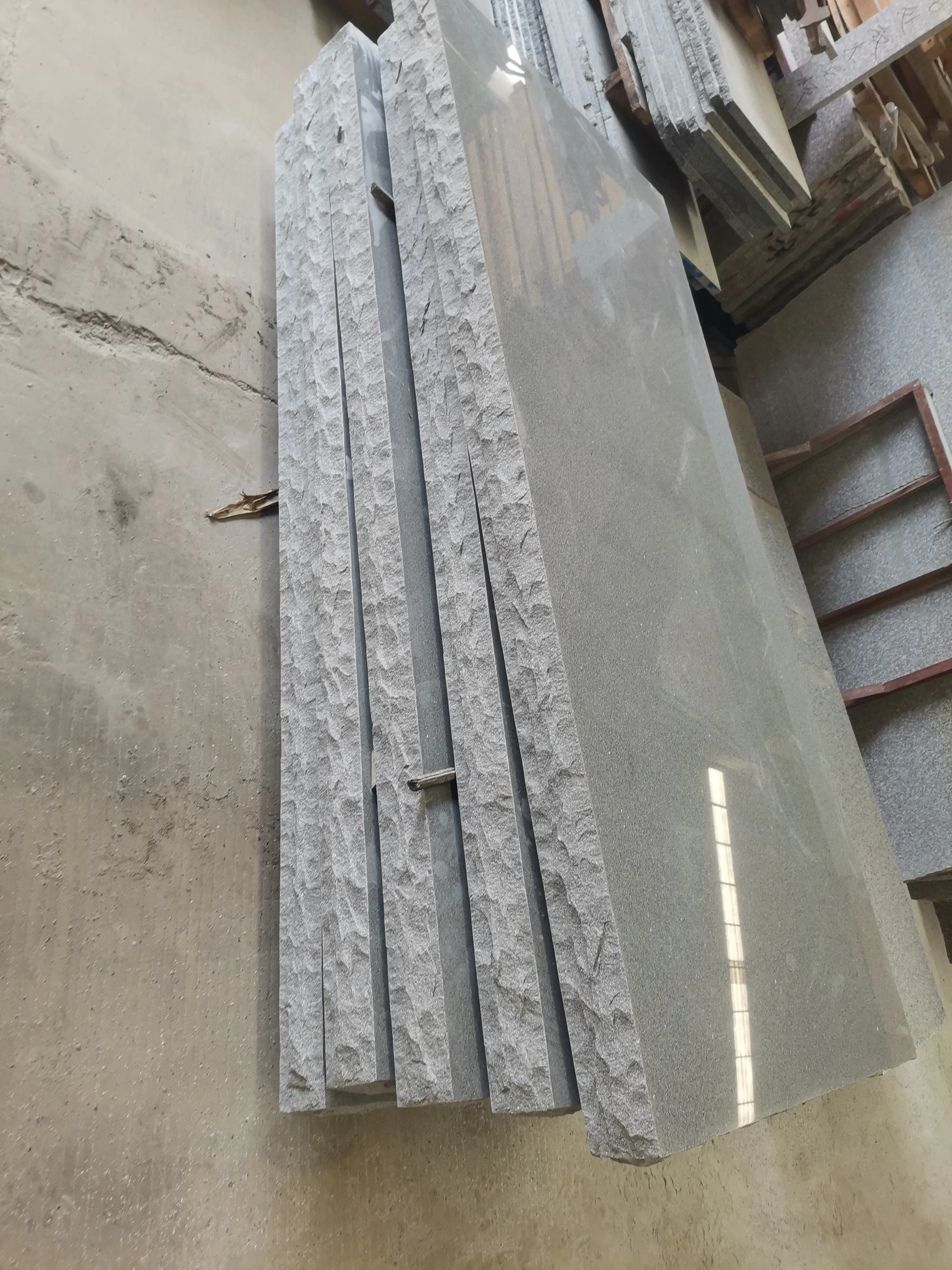 Light Grey Granite America Style Single Double Headstone G633 Memorial Monument