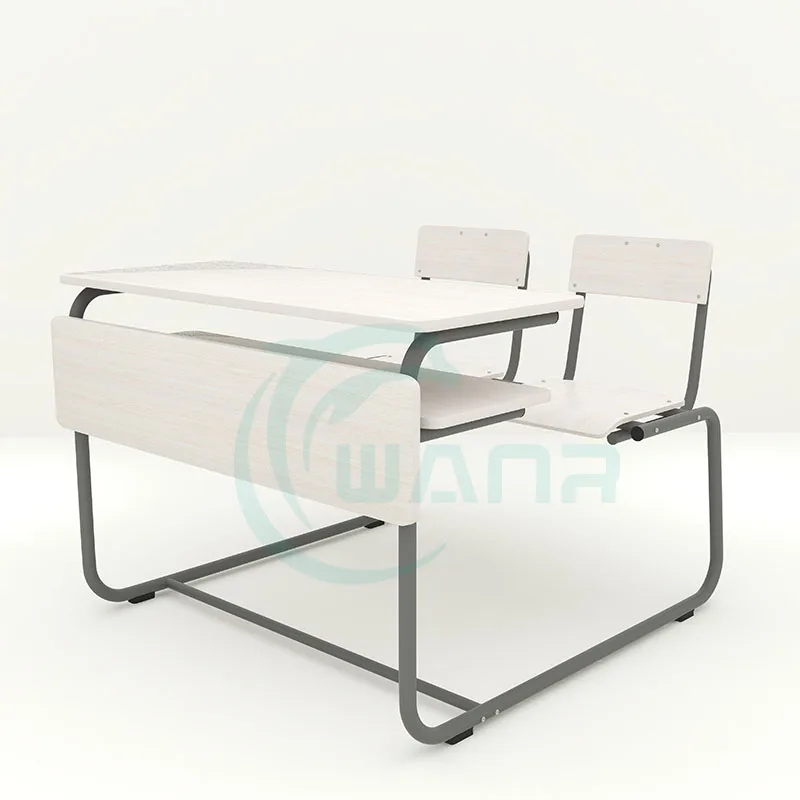 Direct Sales Cheap Comfortable Double Student Desk and Chair College Students desk and chair set For China supplier
