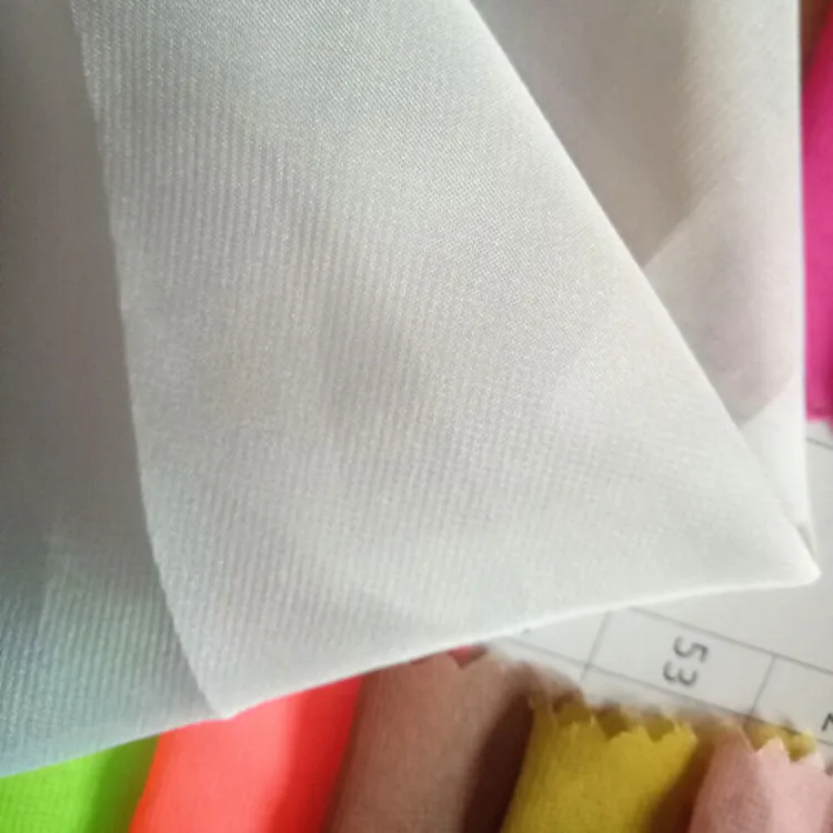 Undyed Natural White 150cm Width Imitated Silk Fabric Polyester Chiffon Fabric