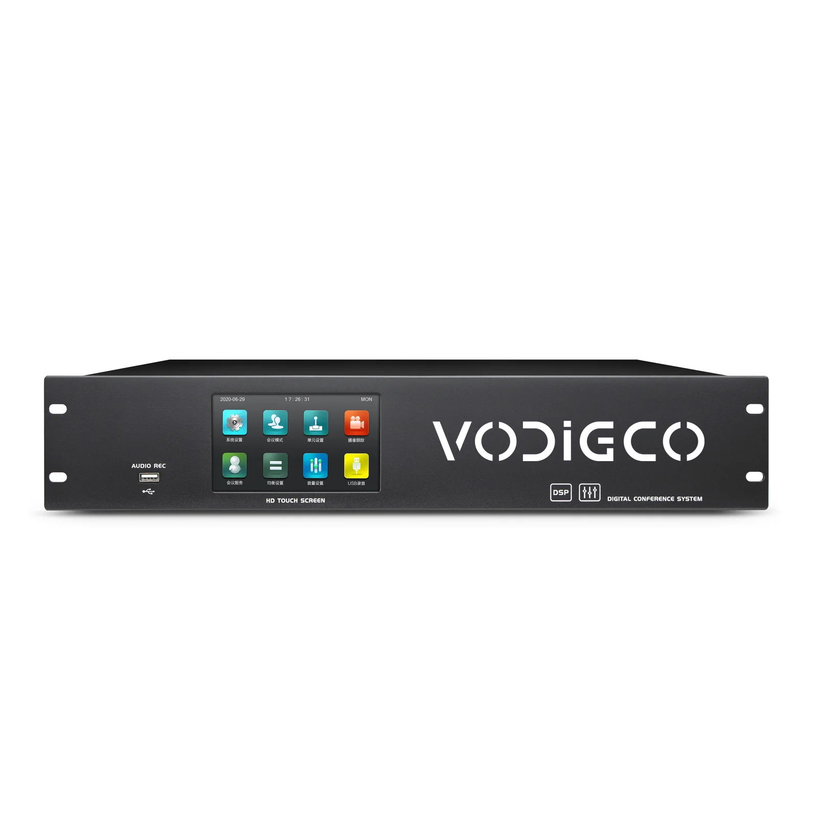 VODIGCO VCS-HR8630M Intelligent Conference System Digital Audio Microphone Conference Host Controller for Major Programs