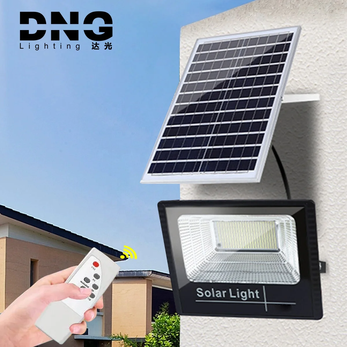 DNG Class Patent Design 100 Watts 200 Watts Solar Flood Light Focus Light Led Flood Light Floodlights Solar Panels