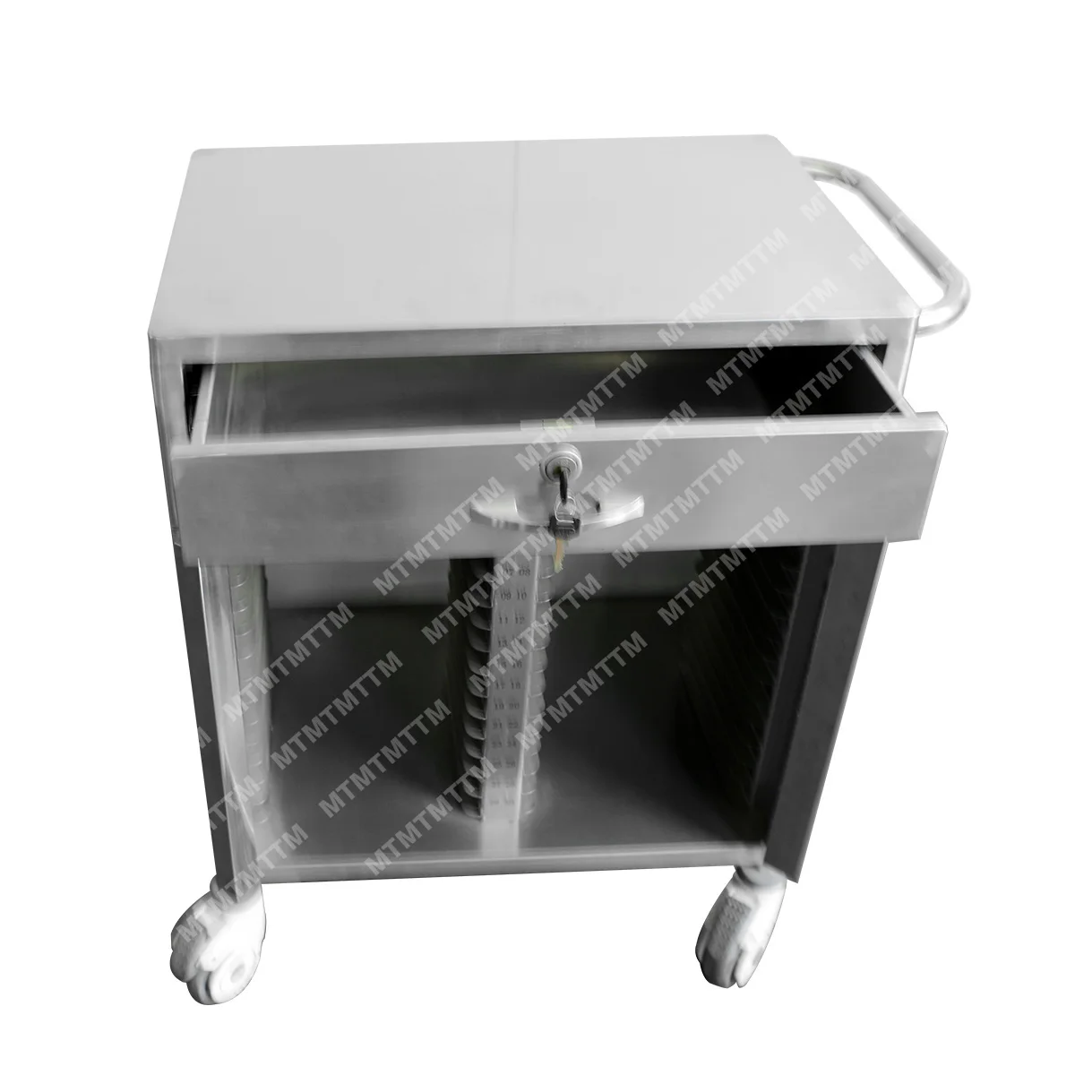 medical patient file record trolley history file cart with 2 rows and 50 shelves