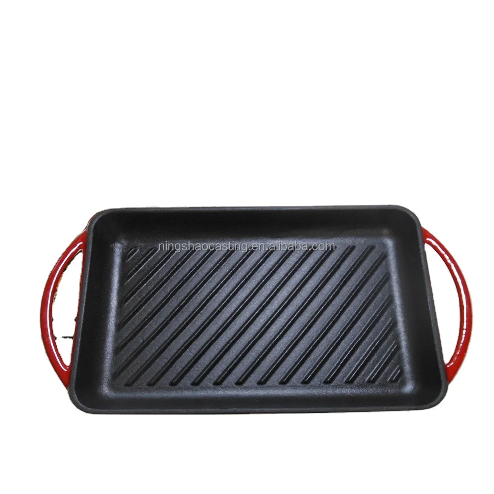 cast iron rectangle grill pan