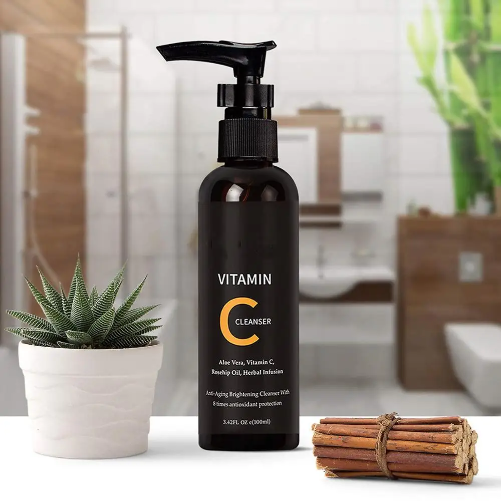 Oem Aloe Vera Extract Vitamin C Face Cleanser Brightening Wrinkle Reducing Face Wash