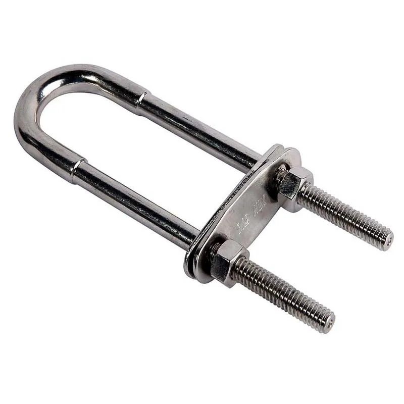 
3/4 Stainless Steel AISI304 AISI316 Round U Bolt Pipe Clamp With Washers And Nuts Manufacturer Similar DIN3570 