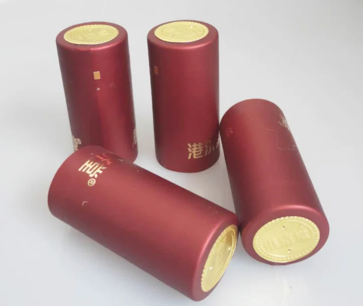 pvc shrink wine bottle caps with tear strip
